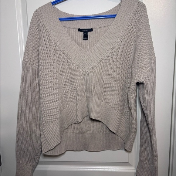 Forever 21 Sweaters - V-Neck Beige Sweater